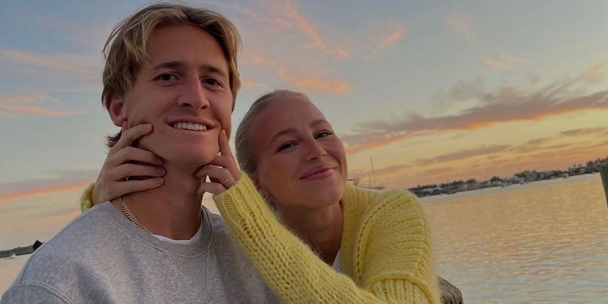 Sebastian Korda pictured with girlfriend Ivana Nedved